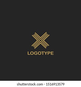 Abstract techno line letter X logo icon  vector design for business and brand identity