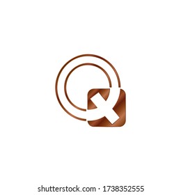 Abstract Techno Outline Letter Q Logo Vector Design Template with negative space letter on geometric rounded square shape.