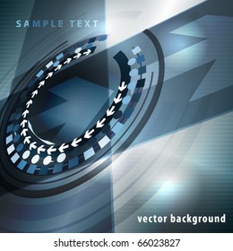 Abstract techno perspective template for cover. Vector