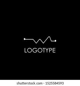 Abstract Techno Resistor Line Electronical Letter W design concept for electrical, electronical and more technology business.  