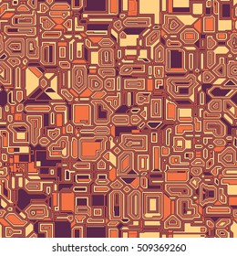 Abstract techno structure - seamless vector pattern, pattern swatch included.