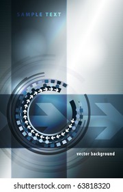 Abstract techno template for cover. Vector