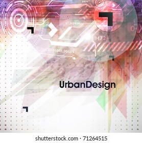 Abstract Techno Vector Background