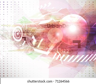 Abstract Techno Vector Background