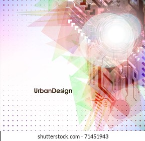 Abstract Techno Vector Background