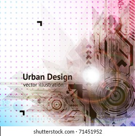 Abstract Techno Vector Background