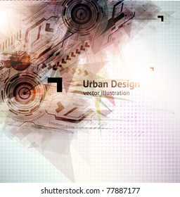 Abstract Techno Vector Background for business design. Eps 10.