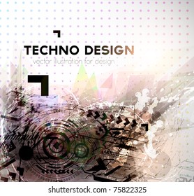 Abstract Techno Vector Background. Eps 10.