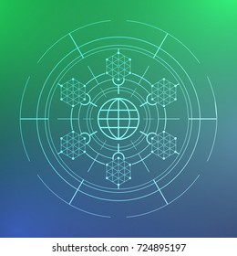 Abstract technological background.