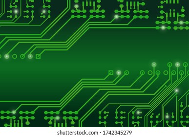 Abstract technological background with a circuit board texture. Vector Illustration.