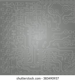 Abstract technological background with a circuit board texture. Vector Illustration.