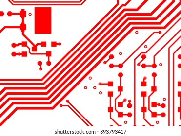 Abstract technological background with a circuit board texture. Vector Illustration.