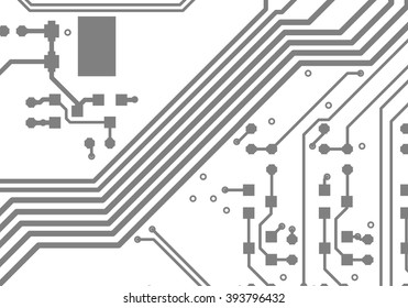 Abstract technological background with a circuit board texture. Vector Illustration.