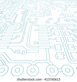 Abstract technological background with a circuit board texture. Hi-tech vector Illustration.