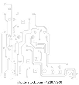 Abstract technological background with a circuit board texture. Vector hi tech Illustration.
