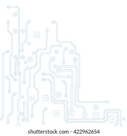 Abstract technological background with a circuit board texture. Hi-tech vector Illustration.