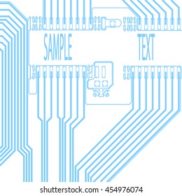 Abstract technological background with a circuit board texture. Hi-tech vector Illustration.