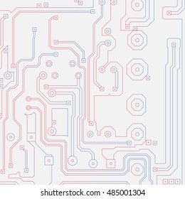 Abstract technological background with a circuit board texture. Vector hi tech wallpaper.
