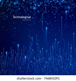 Abstract technological background. Circuit. Vector illustration