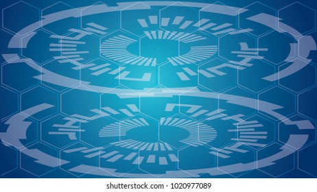 Abstract technological background concept with various technology elements. illustration Vector.
