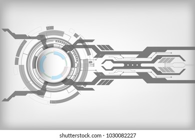 Abstract technological background concept with various technology elements. illustration Vector
