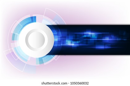 Abstract technological background concept with various technology elements. illustration Vector