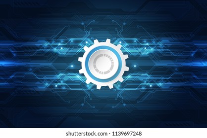 Abstract technological background concept with various technology elements. illustration Vector