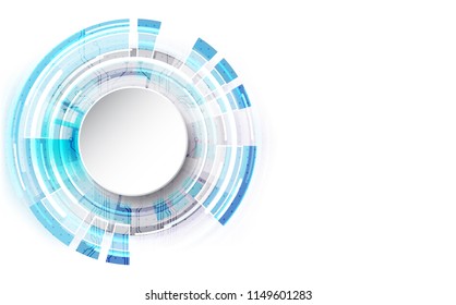 Abstract technological background concept with various technology elements. illustration Vector