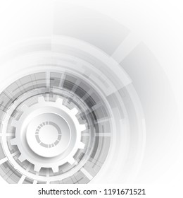 Abstract technological background concept with various technology elements. illustration Vector