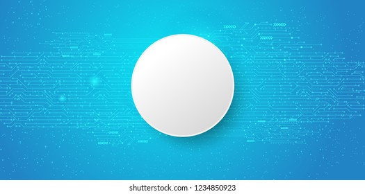 Abstract technological background concept with various technology elements.