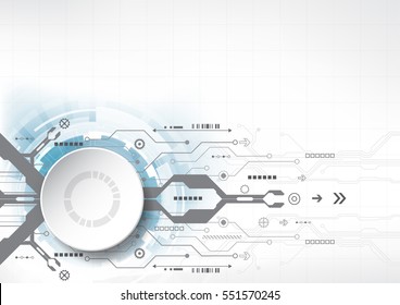 Abstract technological background concept with various technology elements. illustration Vector