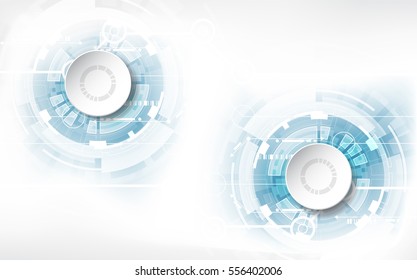 Abstract technological background concept with various technology elements. illustration Vector