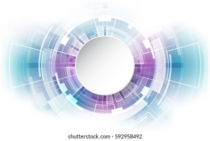 Abstract technological background concept with various technology elements. illustration Vector