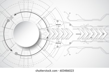 Abstract technological background concept with various technology elements. illustration Vector