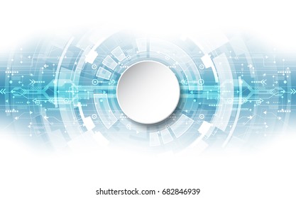 Abstract technological background concept with various technology elements. illustration Vector