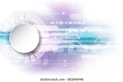 Abstract technological background concept with various technology elements. illustration Vector