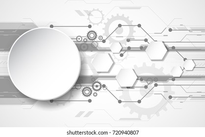 Abstract technological background concept with various technology elements. illustration Vector