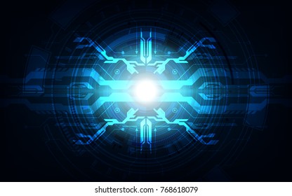Abstract technological background concept with various technology elements. illustration Vector