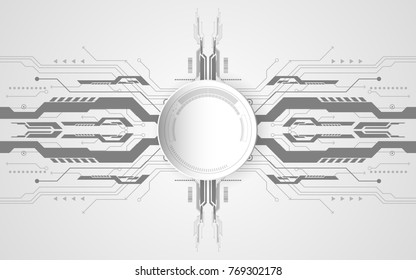 Abstract technological background concept with various technology elements. illustration Vector