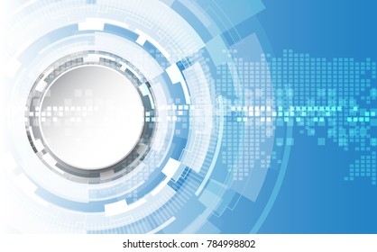 Abstract technological background concept with various technology elements. illustration Vector