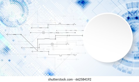 Abstract technological background with elements. Technology backdrop. Vector