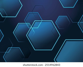 Abstract Technological background with hexagon shape suitable use for the technology themes vector illustration graphic EPS 10

