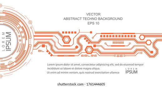 Abstract technological background .Technological innovation .Electronic chip .Vector illustration.