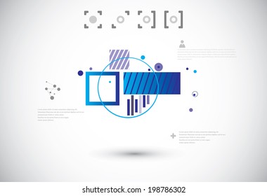 Abstract technological background on the gray backdrop