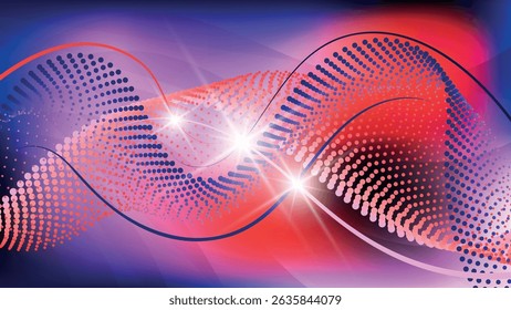 Abstract technological background in scarlet purple tones. An excellent illustration for advertising, posters, postcards, business cards and your other projects. Vector.