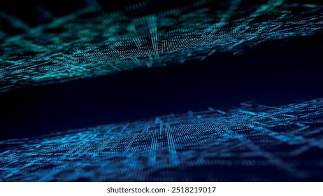 Abstract technological background. Sci-fi flight through high-tech tunnel. Flight through cyberspace with symmetry. Vector illustration.