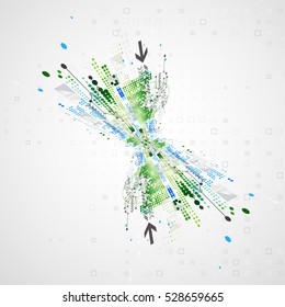 Abstract technological background. Structure pattern. Vector