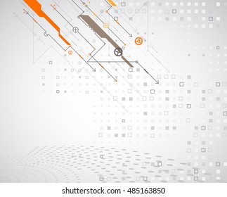 Abstract technological background. Structure square pattern. Vector