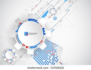 Abstract technological background. Structure square pattern. Vector