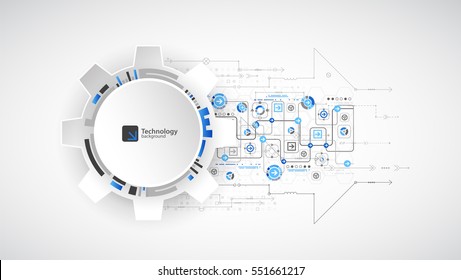 Abstract technological background. Structure square pattern. Vector